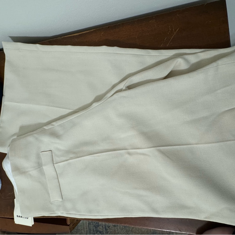 Sandro Ecru Cream Pant - Picture 9 of 9